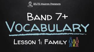 IELTS Band 7 Vocabulary Lesson 1 Family [upl. by Sathrum]