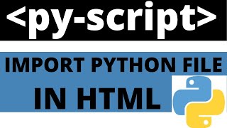 How to import external python file in HTML using pyscript tutorial [upl. by Yauqram]