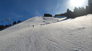 GoPro HD POV Skiing RED ALPETTE  MEGEVE ski resort  Feb 2024 [upl. by Fedak65]