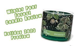 Winter Pear Forest Candle Review [upl. by Adeuga]