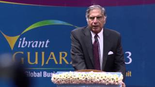 Ratan Tatas speech during inaugural ceremony of Vibrant Gujarat Global Summit 2013 [upl. by Adrian]