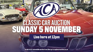 LIVE CLASSIC CAR AUCTION Anglia Car Auctions November sale  Day Two [upl. by Jamie]