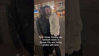 Tyler Hynes Filming new hallmark movie in Kansas City and taking photos with fans [upl. by Dorcus]