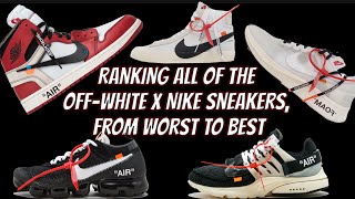 Ranking All of the OffWhite x Nike Sneakers From Worst to Best [upl. by Nolyag]