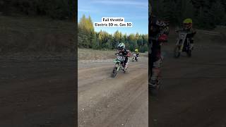 Electric dirt bike vs Gas dirt bike [upl. by Nebeur]