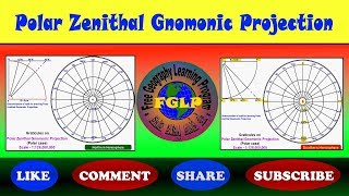 How to Draw Polar Zenithal Gnomonic Projection Polar Case  Graphical Construction [upl. by Aniroz]