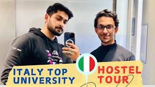 Italy’s TOP University Hostel Tour in Milan  POLIMI  Study in Italy on Scholarship  Rahat Khan [upl. by Zamir]