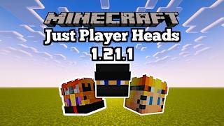 NEW Just Player Heads Mod  Minecraft 121 Mod Showcase [upl. by Bostow]