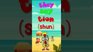 The Sound of tion Suffix  When tion sounds like shun  Phonics Mix  shorts [upl. by Giustino]