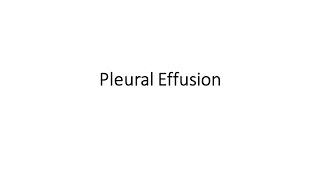 Pleural Effusion [upl. by Nielson]