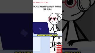 Working from home be like Meme Animation shorts animationshorts funny audioTherealveronika [upl. by Ogu]