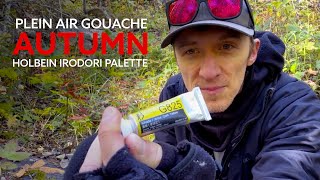 Fall Plein Air with Holbein Irodori Gouache RealTime Demo [upl. by Huxley]