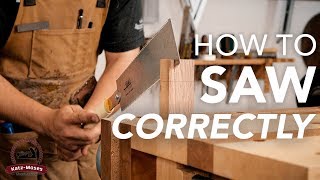 How to Saw Correctly  tips and tricks with a Japanese Pull saw [upl. by Swan]