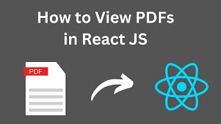 How to View PDFs in React JS with React PDF Viewer [upl. by Chaves939]