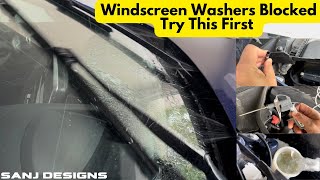 Windscreen Washers Blocked  Try This First [upl. by Gnat285]