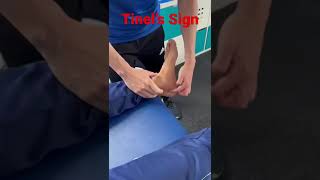 Tinels Test for Tarsal Tunnel Syndrome Level 5 Sports Massage Course [upl. by Elicul]