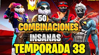 COMBINACIONES PRO PLAYER•50 COMBINACIONES PARA QUE USES EN LA NUEVA TEMPORADA 38 BR EN FREE FIRE [upl. by Rush253]