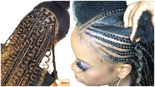 19 Lightweight Cornrows to try  feeding in braids vs Knotless braiding for beginners ombre braids [upl. by Htedirem]