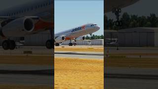 Jetstar A321 Takeoff from Broome shorts aviation xplane [upl. by Anaic]