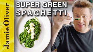 Super Green Spaghetti  Jamie Oliver [upl. by Yhtamit]