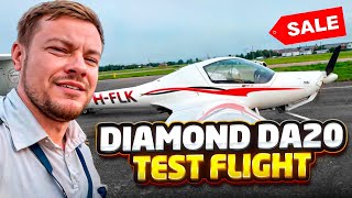 Diamond DA20 Katana test flight Automobile fuel airplane with ROTAX engine for sale [upl. by Ativahs]