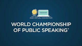 Toastmasters International 2020 World Championship of Public Speaking® [upl. by Simeon689]