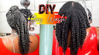 THIS DIY CLAY WASH CHANGED MY TYPE 4 quotNATURAL HAIRquot  HEALTHY NATURAL HAIR GROWTH  LENGTH RETENTION [upl. by Nylikcaj]