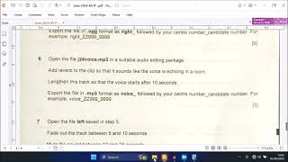 9626 CIE MayJune 2024 AS Level IT Paper 2  AUDIO EDITING [upl. by Anowahs]