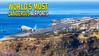 Most Amazing Top 10 Dangerous Airports in the world [upl. by Essenaj304]