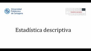 Presentación del Mooc de Estadística descriptiva [upl. by Paley]