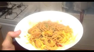 Pratik Midyeli Spagetti Tarifi [upl. by Winter]