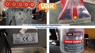 A Free Vax V124A Dual V Carpet Washer First Look fixing a leak [upl. by Eilrebmik]