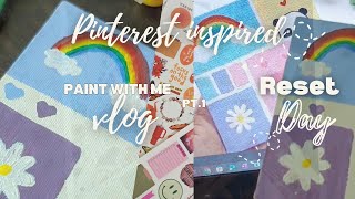 From Pin to Canvas A Painting Vlog Adventure 🎨pinterest vlog canvaspainting pinterest [upl. by Nybor]