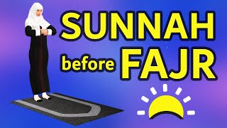 How to pray Sunnah before Fajr for woman beginners  with Subtitle [upl. by Trixy]