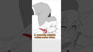 Mistake When Drawing Pose  Quick Art Tips art sketch shorts tutorial drawingtutorial anime [upl. by Alaecim]