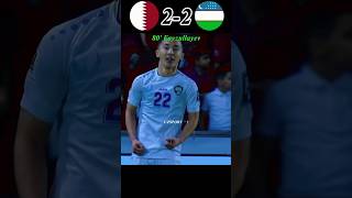 Qatar vs Uzbekistan uzsport football shorts worldcup 15112024 [upl. by Gabel]