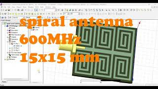 886MHz spiral antenna ansys HFSS electronics [upl. by Safko883]