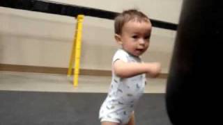 Karson Jens Pulver 1 year old badass in the making LOL [upl. by Auqenet]