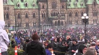 10000 Canadians Fill Parliament Hill on 420 in Ottawa [upl. by Eibbor]