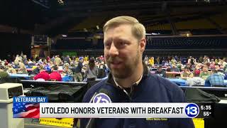 13 ABC UToledo Honors Veterans with Breakfast [upl. by Lowson118]