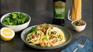 Frazzled Chorizo amp Arugula Linguine with Filippo Berio Olive Oil [upl. by Adnylg]