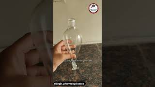 Separation of two immiscible liquids by using separating funnel pharmacist bpharmacy shorts [upl. by Boy]