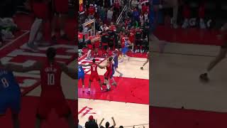 Dillon brooks CLUTCH BUZZER BEATER FOR THE LEAD Rockets vs Thunders shorts rockets thunder nba [upl. by Geno]