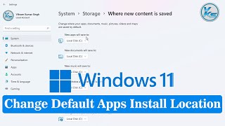 ✅ How To Change Default Apps Install Location On Windows 11 [upl. by Izzy]