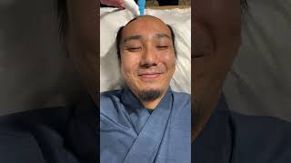 Beautiful face ASMR SAMURAI shavingtime 侍 razor [upl. by Yarazed]