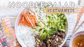 Vietnamese Beef NOODLE SALAD Bun Bo Xao [upl. by Aerdnac]