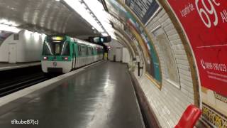 RATP Paris Métro MF77 sur la ligne 7 départ à Tolbiac [upl. by Shalne870]