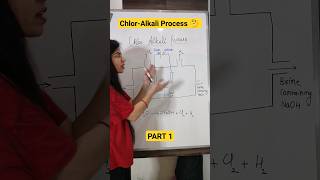 Chloralkali Process 🤔 PART 1 shorts class10science shavetakaadda [upl. by Nrehtac]