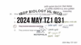 IB Biology HL 2024 May TZ1 Paper 1 Q31 [upl. by Eidnil]