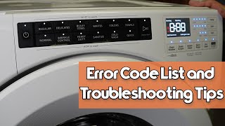 Whirlpool Front Load Washer Error Codes and Troubleshooting Mode amp Diagnostics [upl. by Catharina]